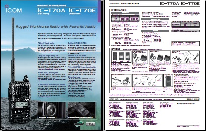 ICOM IC-T70A/T70E手持机英文彩页下载