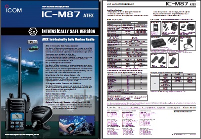 ICOM IC-M87ATEX海事电台英文彩页下载