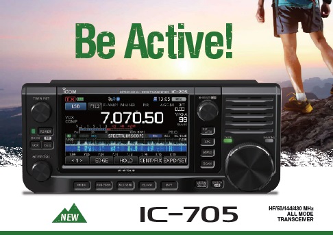 ICOM推出背负式多模式电台IC-705