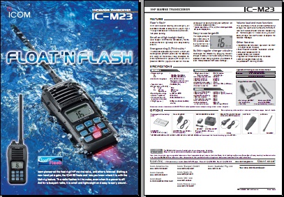 ICOM IC-M23海事手持机英文彩页下载