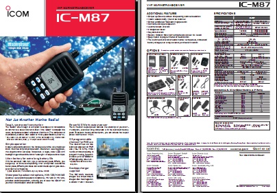 ICOM IC-M87海事手持机英文彩页下载