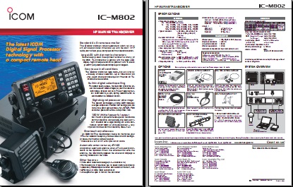 ICOM IC-M802海事短波电台英文彩页下载
