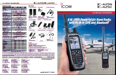 ICOM IC-A25N/A25C航空对讲机英文彩页下载
