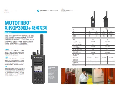MOTOTRBO XiR GP300D+系列防爆数字对讲机中文彩页下载