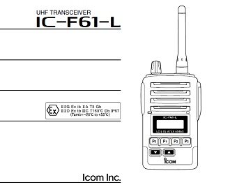 ICOM艾可慕 IC-F61-L英文说明书防爆对讲机